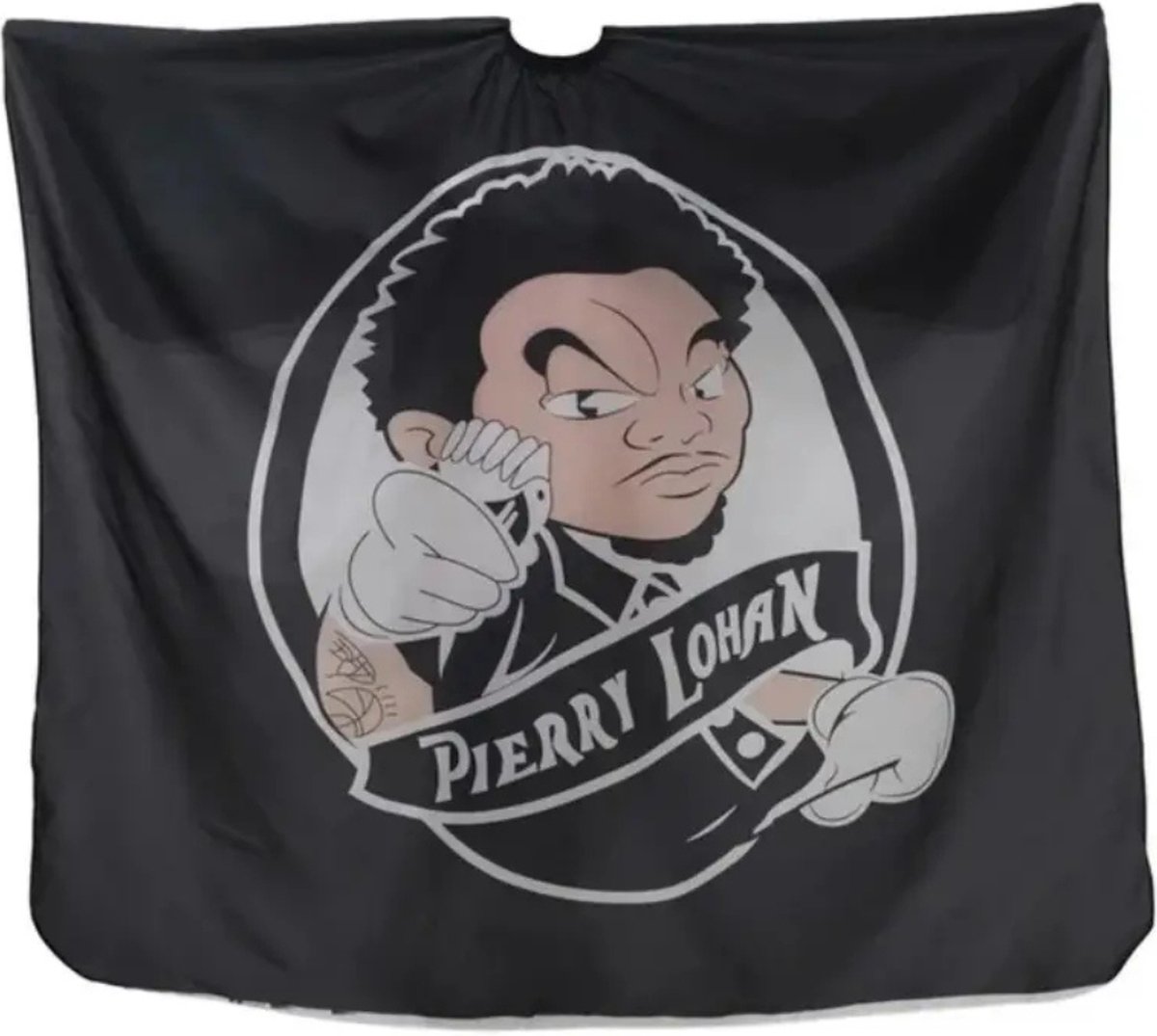 Bovista Baardschort - Beard Bib - Scheerschort - Baard Cape - Kappersmantel - Kapmantel - Zwart