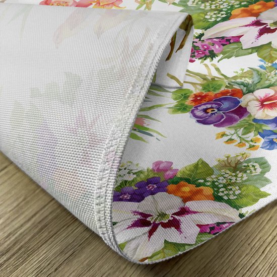 Set de 4 sets de table à manger motif floral exotique New Bed, tissu lavable avec envers antidérapant