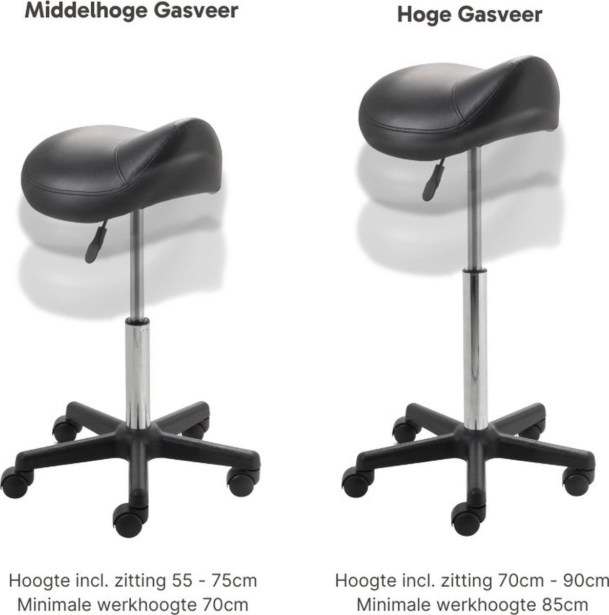 ZenGrowth ergonomische zadelkruk hoge gasveer - ARBO-gecertificeerd thumbnail 5