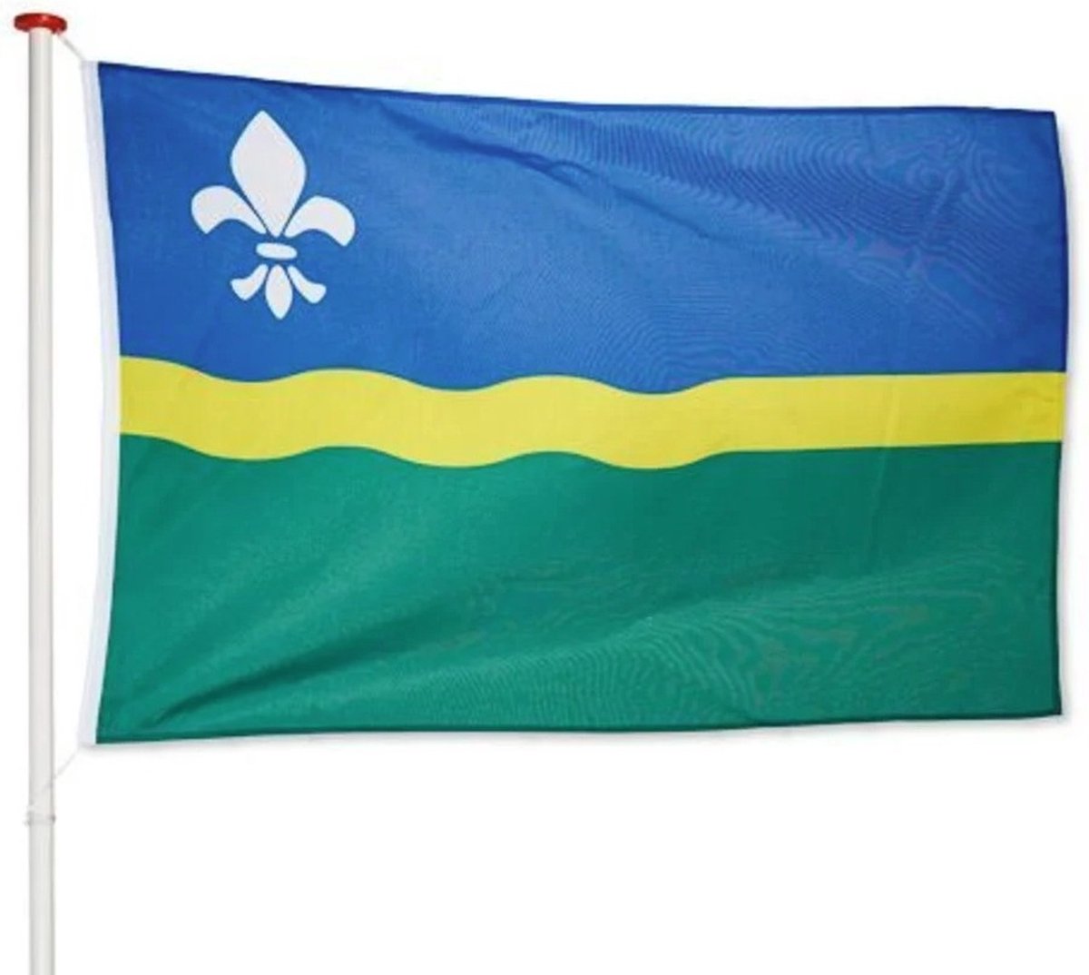 Flevoland vlag Flevoland | Flevolandse vlag Flevoland geschikt voor vlaggenmast 6 meter | afm. 150x225 cm, polyester | VlaggenEnMasten.nl