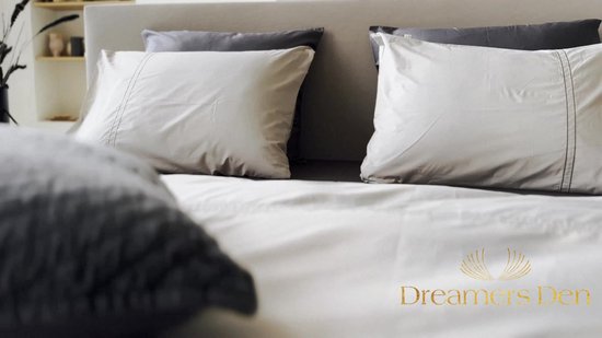 Katoen égyptien - Zwart Taille : 2 personnes (200x200/220 cm + 2 taies d'oreiller) (Dreamers Den)