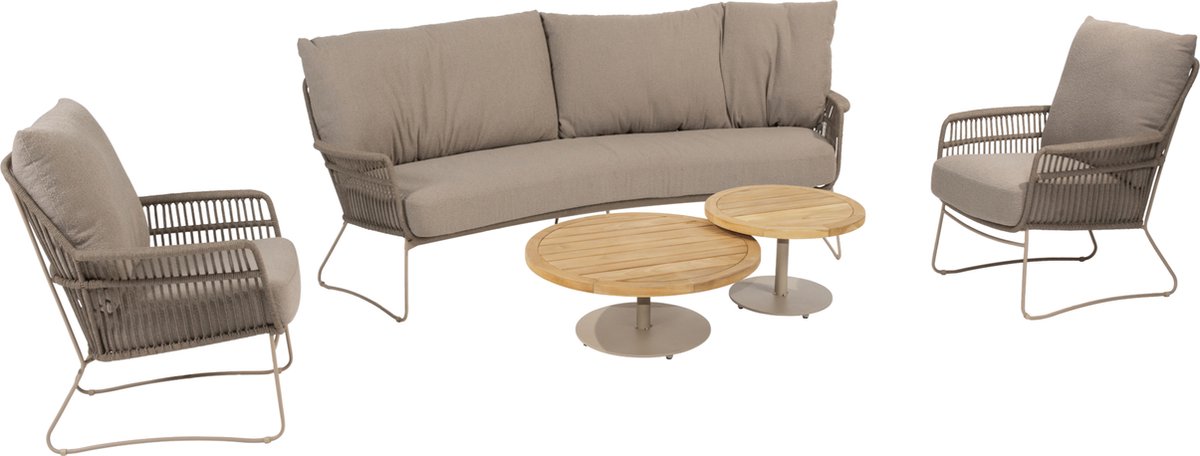Volta Botanic loungeset 5 delig teak latte 4 Seasons Outdoor