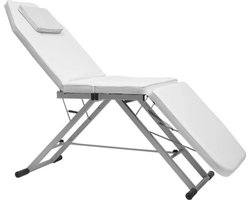 Massagetafel - Massage tafel - Behandeltafel - Inklapbaar - Verstelbaar - Comfortabel - Ergonomisch - Incl. opbergtas - Wit