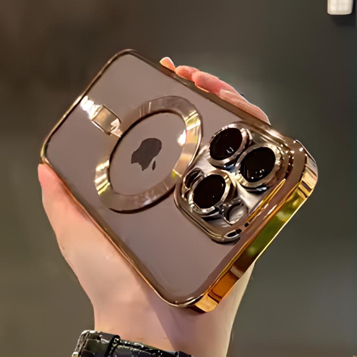 Luxe Magnetische Doorzichtig Hoesje voor iPhone 13 Pro Max Transparant Telefoonhoesje Siliconen Hoes