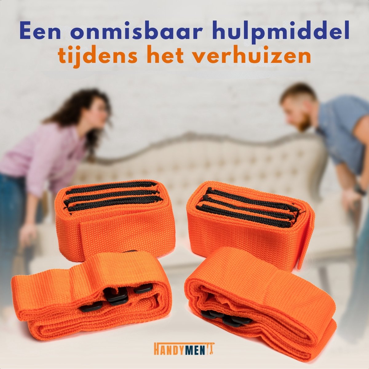 Verhuisbanden Verstelbaar - 2025 Model - Tilbanden Verhuizen - Verhuishulp - Tilhulp Verhuizen - Transportriemen - Verhuis Harnas - Tilbanden Wasmachine - 300 KG draagvermogen - 2 Stuks — afbeelding 3