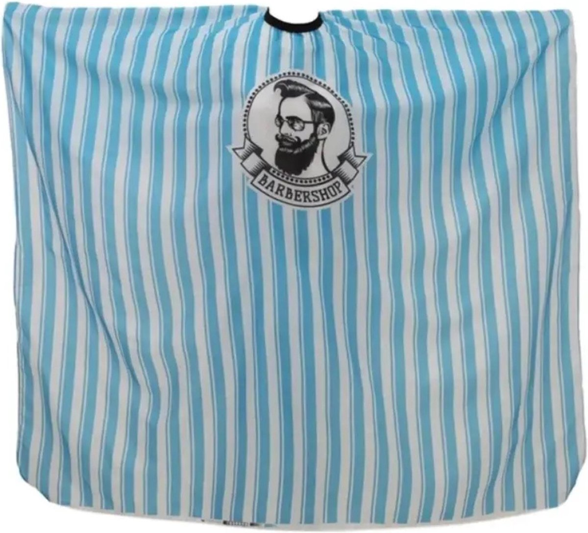 Livano Baardschort - Beard Bib - Scheerschort - Baard Cape - Kappersmantel - Kapmantel - Blauw