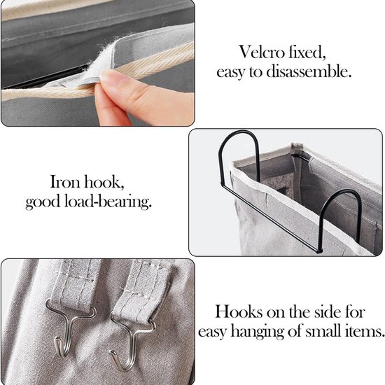 VGECEE Bedtas, vilt om op te hangen, sofa, organizer, vilt, nachtkastje, tas, bed, caddy opbergtas, zijopbergtas, hangend, bed, hangende opslag met zakdoeken, box voor boek, mobiele telefoon