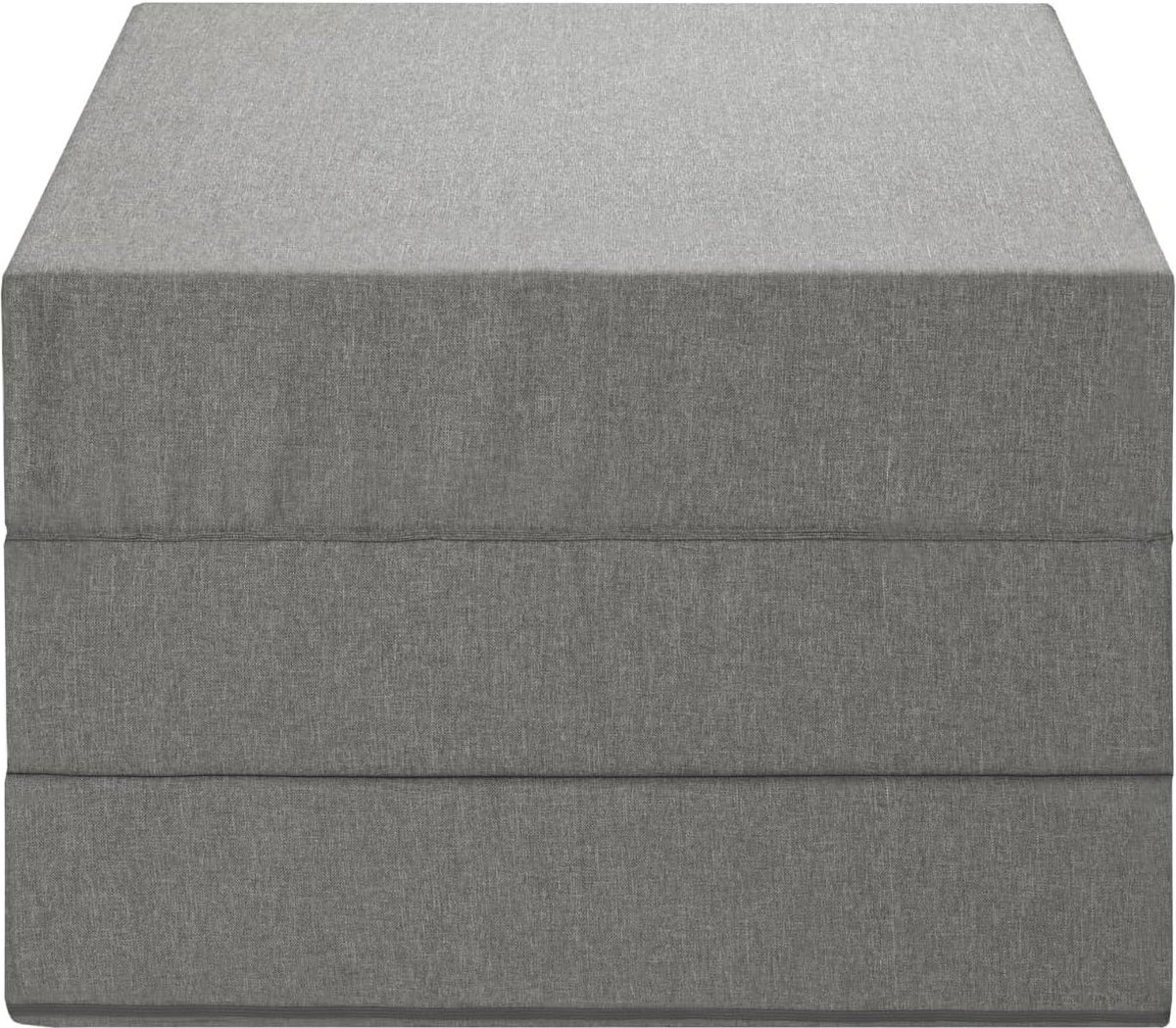 Logeermatras Grijs - Opvouwbaar Camping Matras - 195x65x10 cm - Huisstofmijtwerend