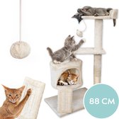 Bol.com PetVille Krabpaal voor Katten - Kattenmand & Kattenspeelgoed - Krabplank - Krabmat - Kattenpaal - Beige aanbieding