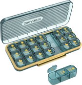 Pilulier 7 jours 3 compartiments – Boîtes à pilules amovible – Verrouillage solide – Utilisation hygiénique et sûre – Sans BPA