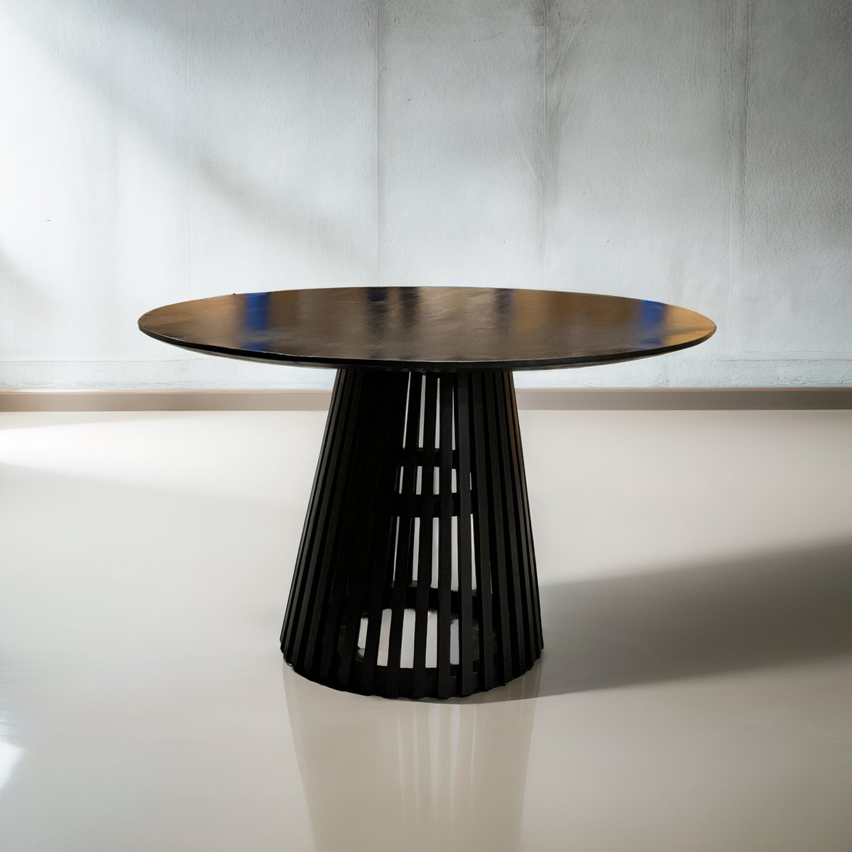 Eettafel Montana Rond | Zwart Acaciahout 140cm