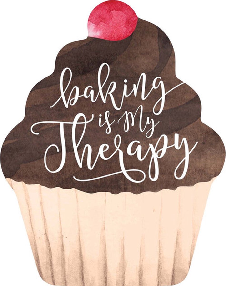 Baking is my therapy Tabletop decor - 12 x 15 cm