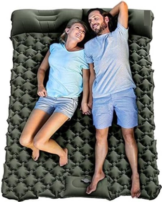 Matras gonflable 2 personnes - Matelas gonflable 2 personnes - Surface de couchage confortable pour le Camping ou la maison
