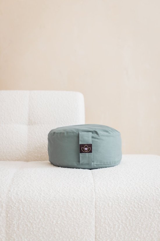 Meditatiekussen eco asgroen rond - Lotus - Yoga kussen van Lotus — afbeelding 2