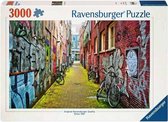 Puzzle Ravensburger Rue à Amsterdam - Puzzle - 3000 pièces