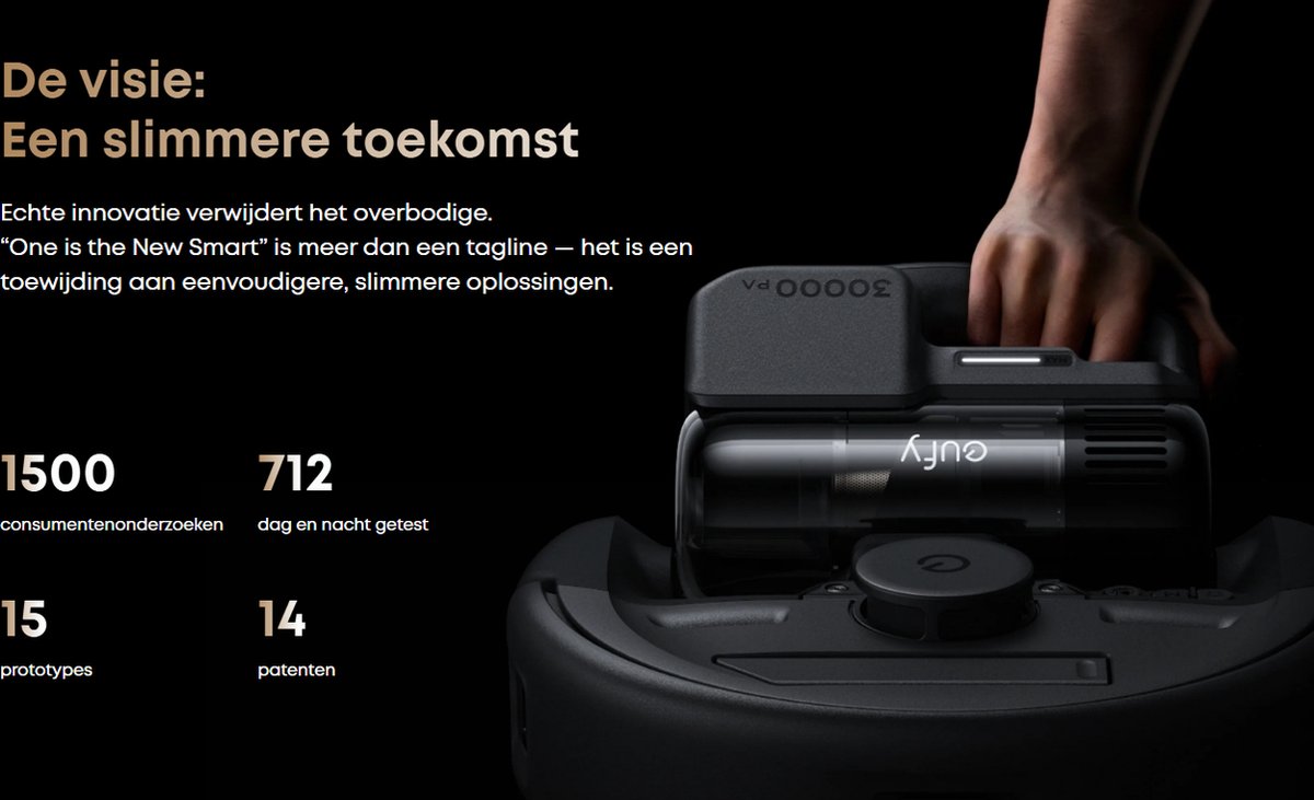 Afbeelding 2 van eufy Clean Robotstofzuiger 3-in-1 E20 's Werelds eerste demonteerbare combi-robotstofzuiger met dieptereiniging