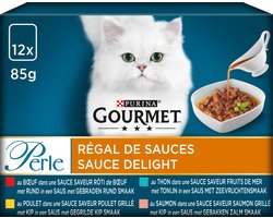 6x Gourmet Perle Sauce Delight Vlees - Vis 12 x 85 gr