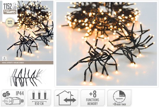 DecorativeLighting Clusterverlichting 1512 LED 11m warm wit