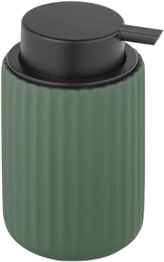 Afwasmiddel dispenser keuken, stijlvolle handzeepdispenser van kunststof, mat zwart, zeepdispenser badkamer en keuken, spoeldispenser met zacht drukpunt, pompdispenser