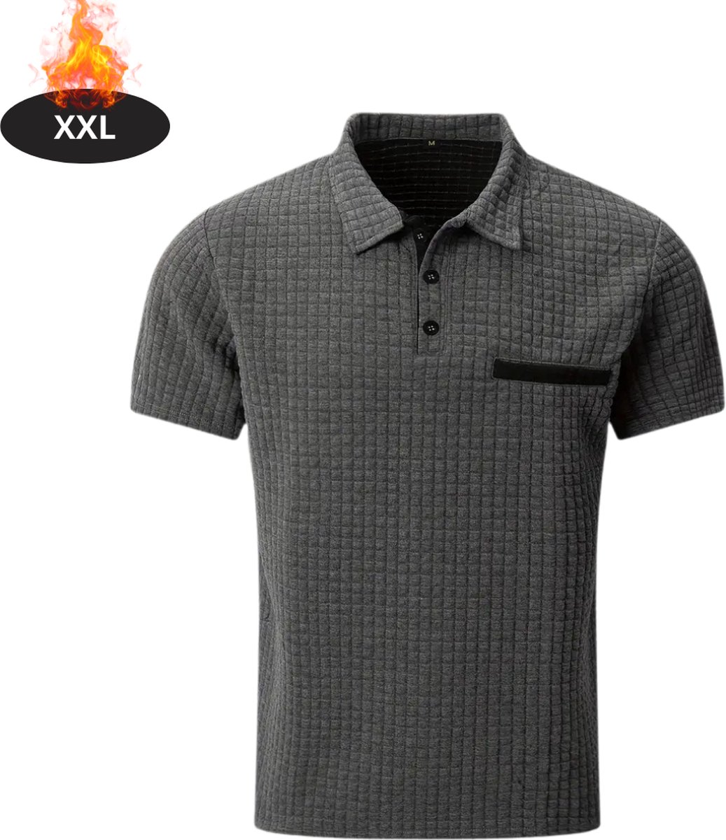 Bovista Poloshirt Heren T-Shirt Heren Shirt Overhemd Polo Shirt Donkergrijs