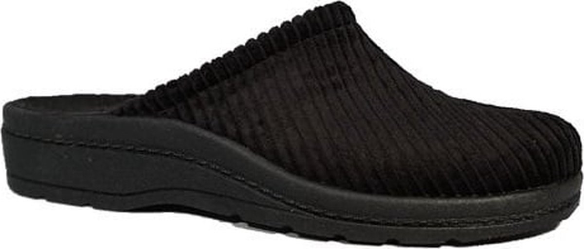 Blenzo - Pantoffels Heren- 6802 - Corduroy - Muil - Zwart - Maat 44
