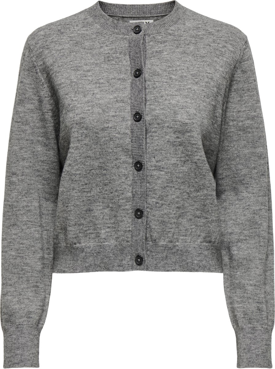 Only Vest Onlcamille Basic L/s Cardigan Knt N 15349639 Medium Grey Melange Dames Maat - S