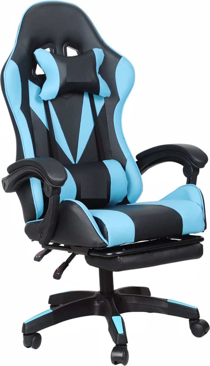 Bayt Gamingstoel Ergonomisch Zwart en Lichtblauw - Bayt - €79,95