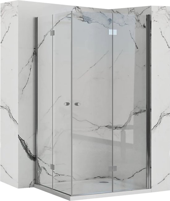 Rea Fold N2 80X80 Cabine De Douche Chrome 80X80X190Cm