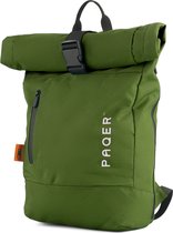 PAQER Rolltop Rugzak 20L – Rugtas Schooltas voor Dames en Heren - Groen