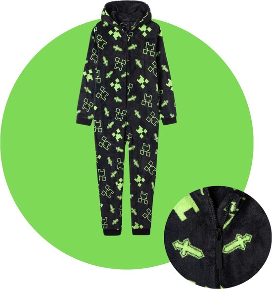 Minecraft onesie - pyjama - combinaison pour garçon - astuce cadeau - taille 16 158 cm -