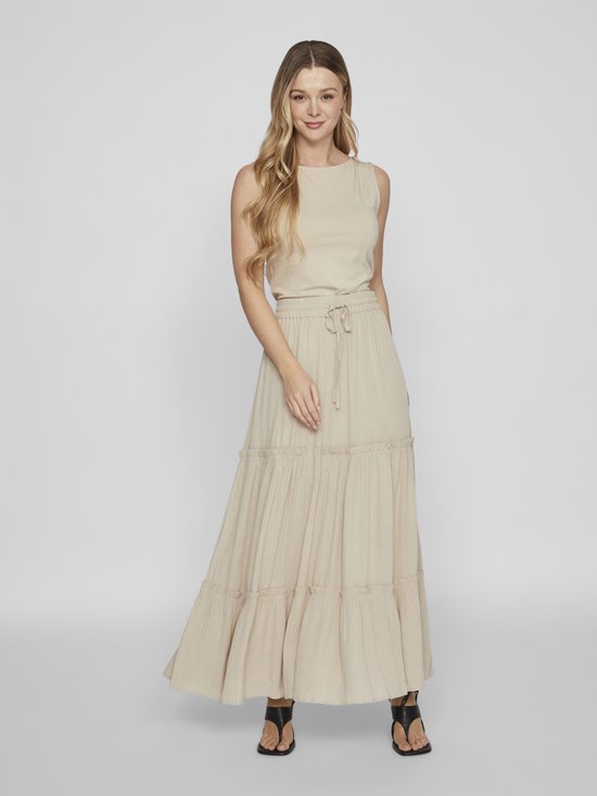 Abito Lungo Maxi Donna Vila Vimesa – Senza Maniche, Racerback, Elastico In Vita, Perfetto Per Matrimoni Ed Estate