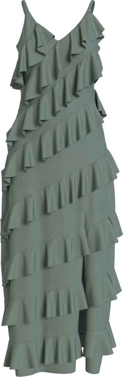 Vila Maxi jurk Strap Green Milieu