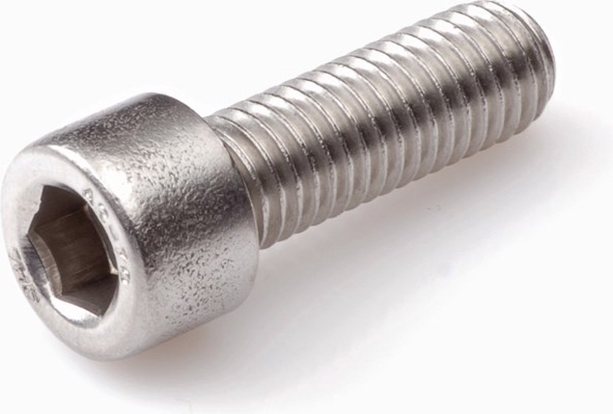 Hoenderdaal Fasteners - Binnenzeskantbout - RVS - A2 - CK - IB-6 - DIN912 M8X20 (200 stuks)