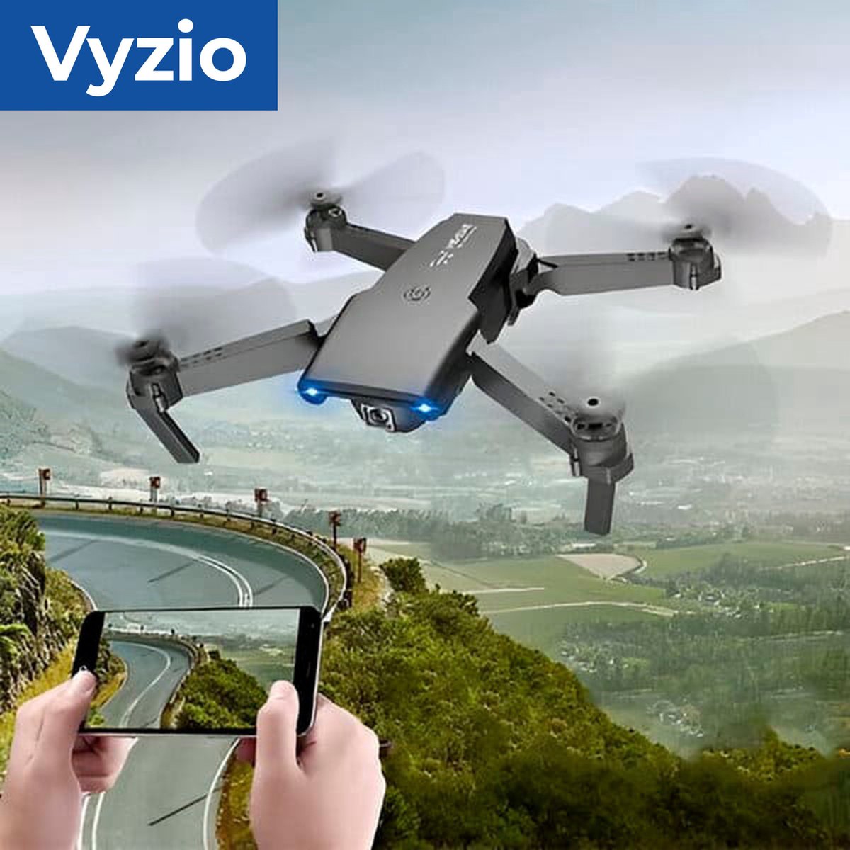 Apritsce Drone met 6K HD-camera voor Kinderen, Mini-drone met 3D-flips, Opvouwbare Kinderdrone met Intelligent Schieten, Lange Vliegtijd voor Kinderen en Beginners