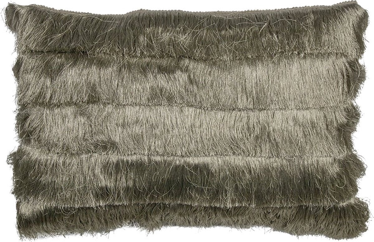 groot kussen franjes goud 40x60cm