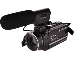 AGFA PHOTO Realimove CC2700 – Caméscope Numérique (Vidéo 2.7K, 24MP, Écran Tactile 3’’, Zoom 18X, Télécommande, 2 Batteries, Micro, Batterie Lithium) Noir
