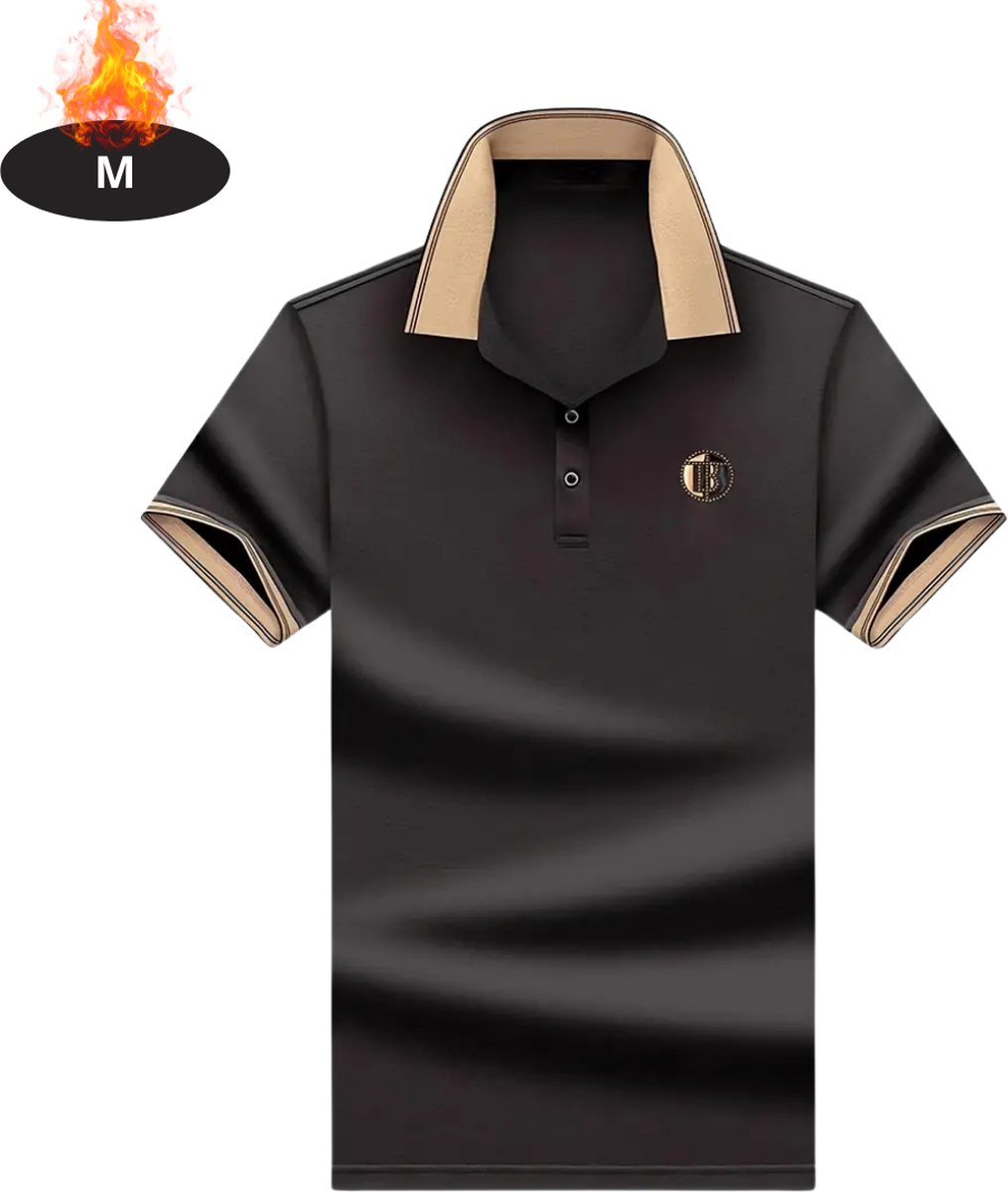 Bovista Poloshirt Heren T-Shirt Heren Shirt Overhemd Polo Shirt Zwart
