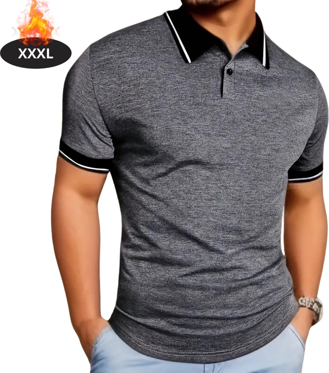 Bovista Poloshirt Heren T-Shirt Heren Shirt Overhemd Polo Shirt Grijs