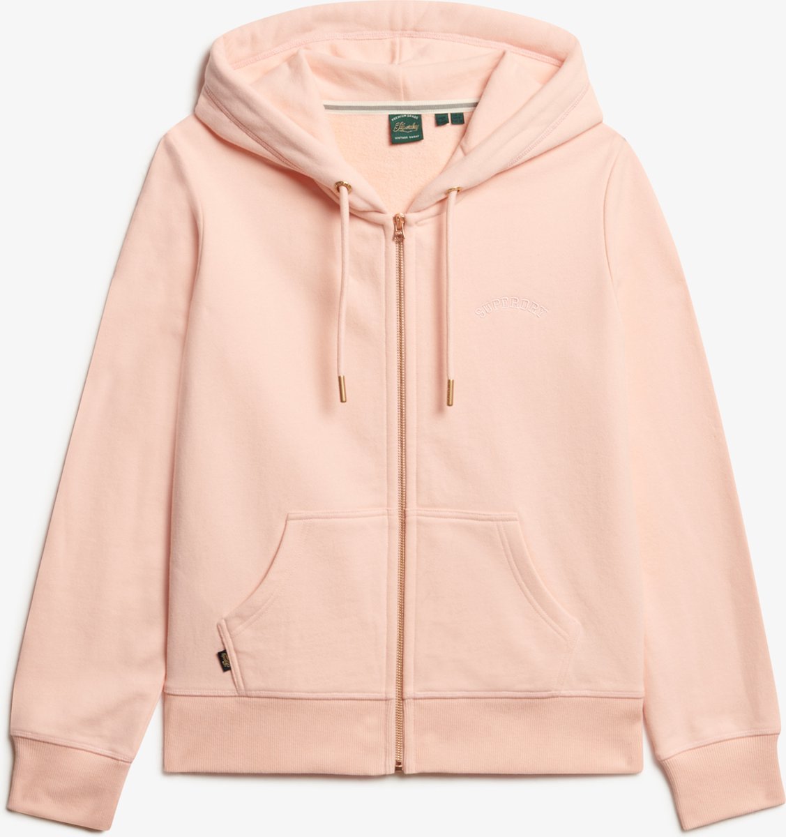 Superdry ESSENTIAL LOGO ZIPHOOD HB Dames Vest Roze
