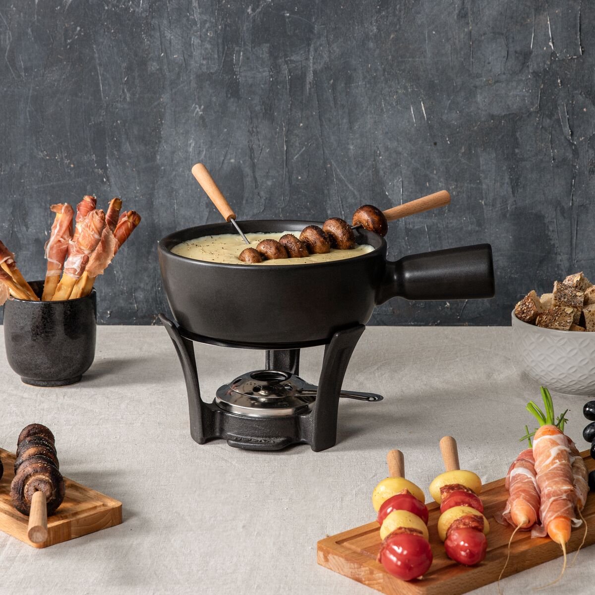 Boska Fondueset Nero - Kaasfondueset - Zwart - 1,3 L - Voor 875 gram Kaasfondue – foto 3