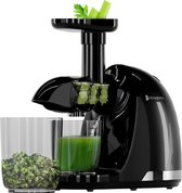 Bol.com KitchenBrothers Slowjuicer - Juicer - Groenten en Fruitpers - 700ml - Met Pulpreservoir - Juice Maker - Zwart aanbieding