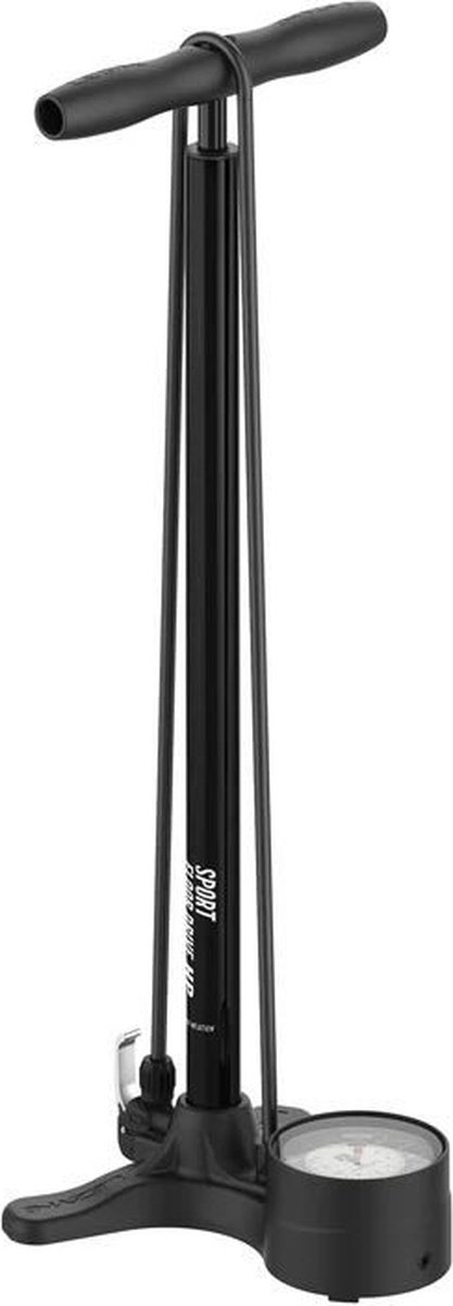 Lezyne Sport Floor Drive - Fietspomp - Analoge drukmeter - ABS1-Pro - Tot 15 bar - Presta en Schrader ventielen - Zwart