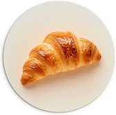 WallCircle® Wandcirkel 60x60 cm - Muurcirkel Croissant - Brood - Beige - Muurdecoratie woonkamer - Wanddecoratie keuken - Kamer decoratie accessoires - Ronde schilderijen