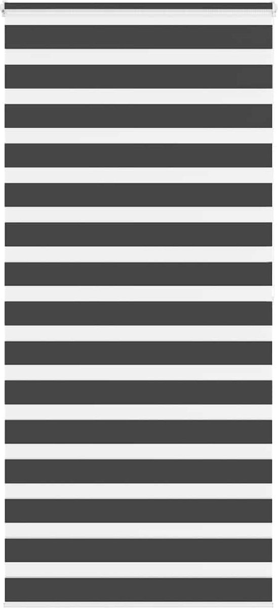 vidaXL - Zebra - rolgordijn - 100x200 - cm - stofbreedte - 95,9 - cm - zwart