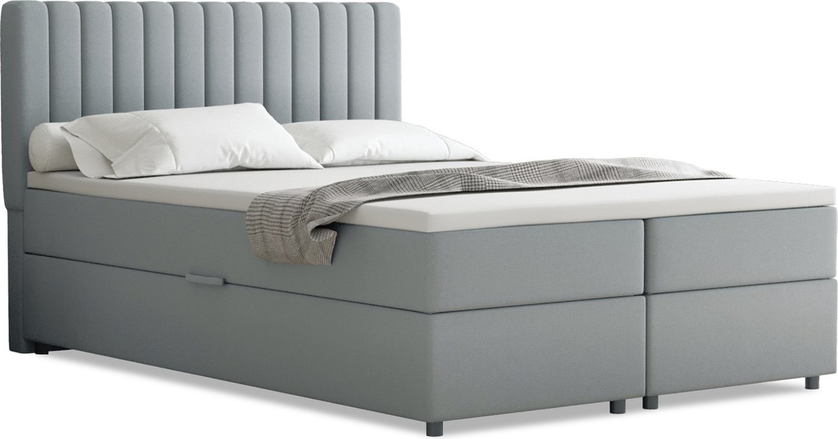 BOXBED Everest 140 x 200 cm tweepersoons met hoogwaardige Bonell-matras en topper