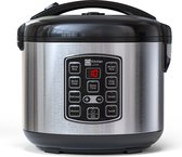 KitchenLove Rijstkoker met Stomer - 0.8L - Multicooker - Rice Cooker - Slowcooker - 1 tot 3 Personen - Zwart RVS