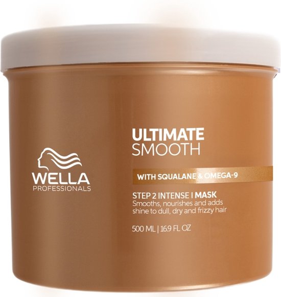 Wella Professionals Ultimate Smooth Mask - Masque capillaire pour Cheveux Droog et crépus - 500 ml