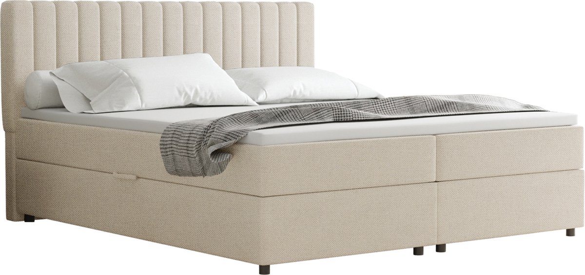 BOXBED Everest 180 x 200 cm tweepersoons met hoogwaardige Bonell-matras en topper