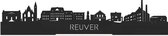 Skyline Reuver Bois Zwart sur pied - 60 cm - Décoration d'intérieur design - Décoration à poser et à suspendre - Plus de villes disponibles - Cadeau pour lui - Cadeau pour elle - Anniversaire - Pendaison de crémaillère - Intérieur - WoodWideCities