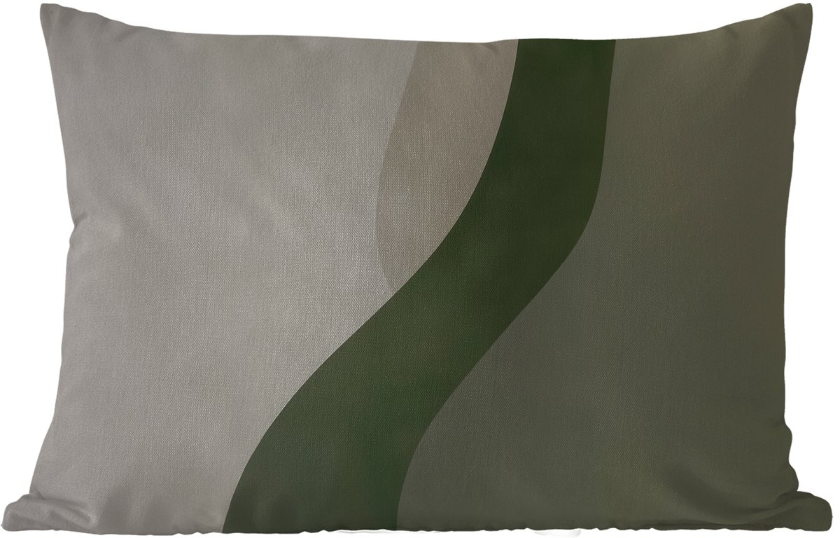Buitenkussens - Tuin - Japandi - Groen - Abstract - Modern - 50x30 cm